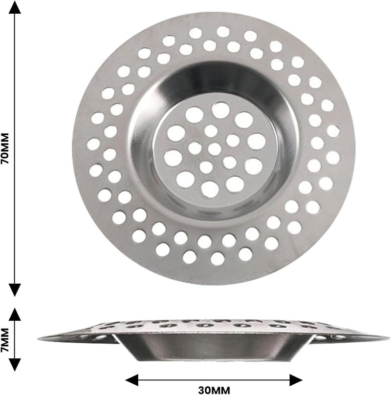 درافل مجموعة مصفاة حوض المطبخ من دورافيل، فلتر تصريف من الفولاذ المقاوم للصدأ، عبوة من قطعتين - Image 2